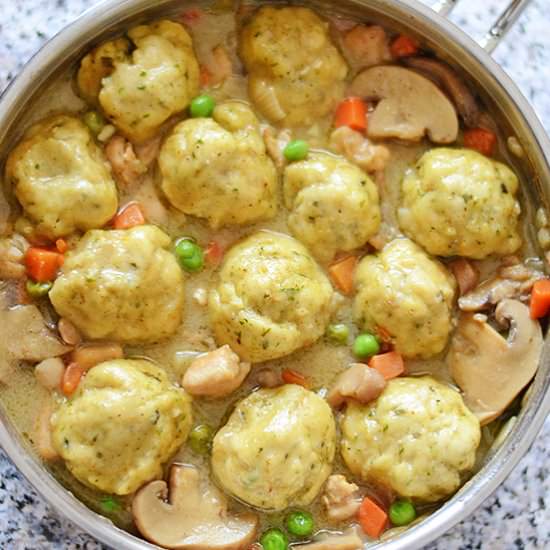 Chicken Fricassee Dumplings - Recipe photo by Kitchen Nostalgia