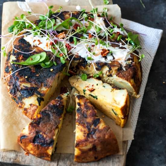 Tortilla de Patatas with Spinach - Recipe photo by jernejkitchen