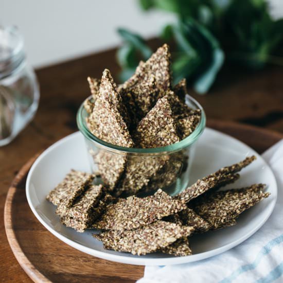 Ultimate Seed Crackers - Recipe photo by Downshiftology