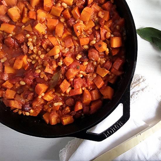 Butternut Squash and Sausage Stew - Recipe photo by adinutza