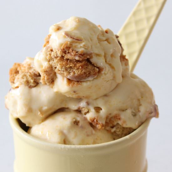 Peach Pie Ice Cream - Recipe photo by Thoroughly Nourished Life