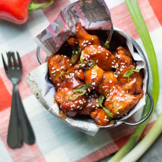 Spicy Korean Boneless Wings - Recipe photo by superman cooks
