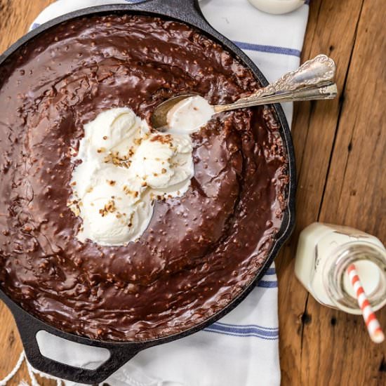 Texas Sheet Cake Skillet - Recipe photo by the cookie rookie