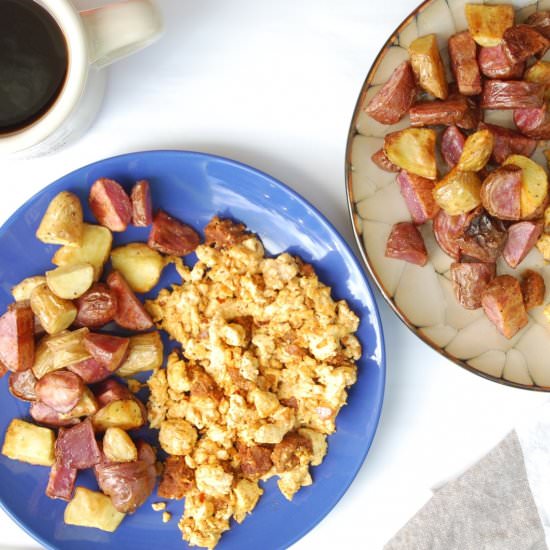Scrambled Tofu & Crispy Home Fries - Recipe photo by theminniechef