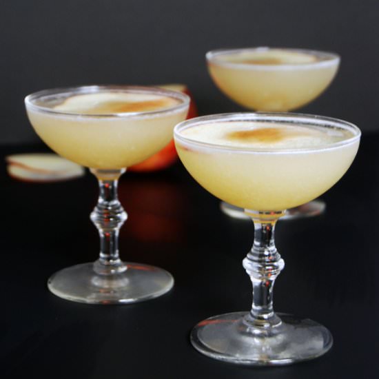 Apple Lavender Pisco Sour Cocktail - Recipe photo by thecharmingdetroiter