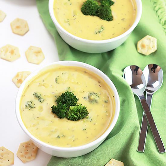 Un-Cheesy Potato Broccoli Soup - Recipe photo by Thewholeserving
