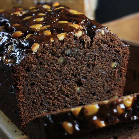 Chocolate Orange Ricotta Pine Nut Cake - Recipe photo by fromthelarder