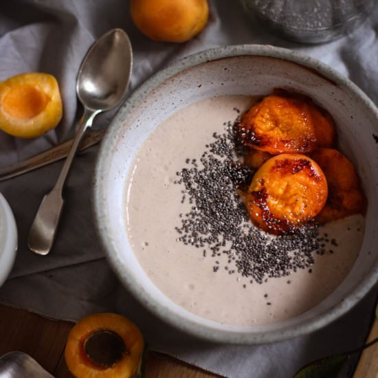 Charred Apricot Buckwheat Porridge - Recipe photo by tohercore