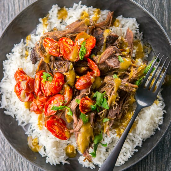 Slow Cooker Pesto Crusted Beef - Recipe photo by slowcookergourmet