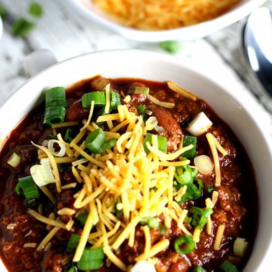 Homestyle Game-Day Chili - Recipe photo by mannaandspice