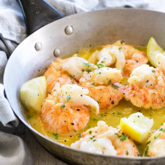 Crayfish Tails in Lemon Butter - Recipe photo by theluminouskitchen