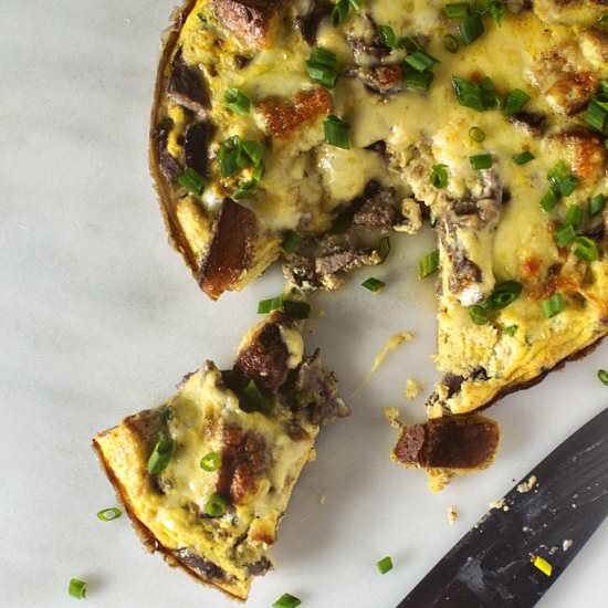 Garlic and Steak Strata - Recipe photo by kita roberts