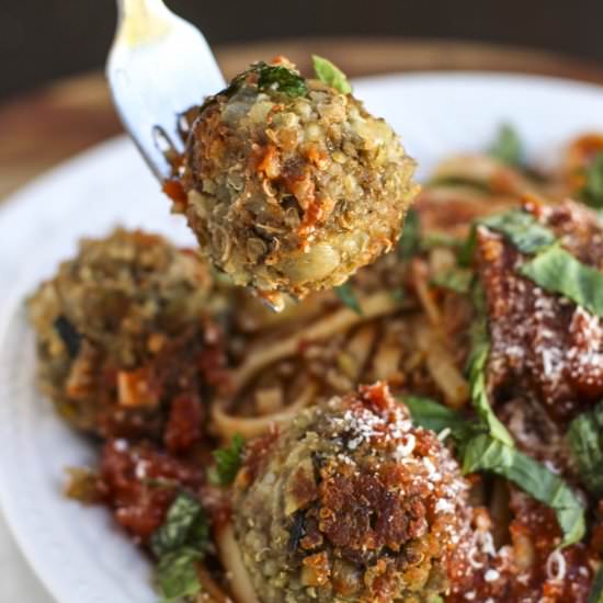 Italian Lentil Quinoa Balls - Recipe photo by Stacey Homemaker