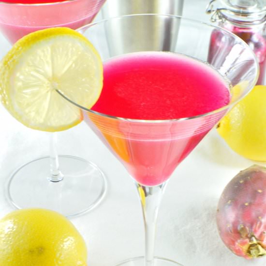 Prickly Pear Lemon Drop Martini - Recipe photo by IAteTheWholeThing