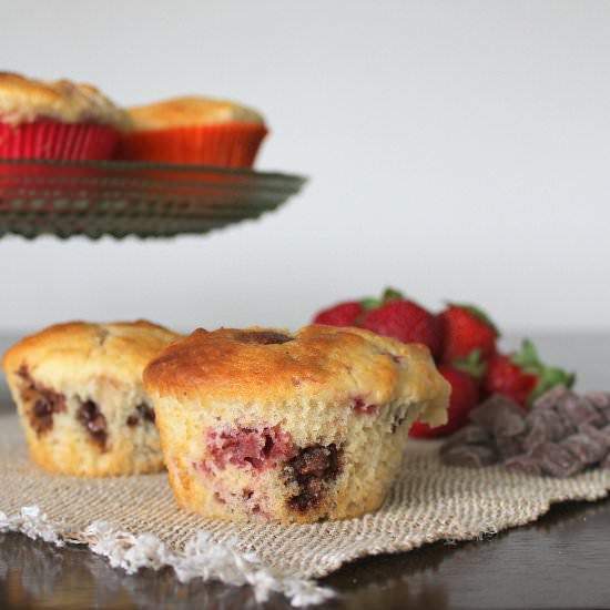 Strawberry Chocolate Chip Muffins - Recipe photo by PicNic_NZ