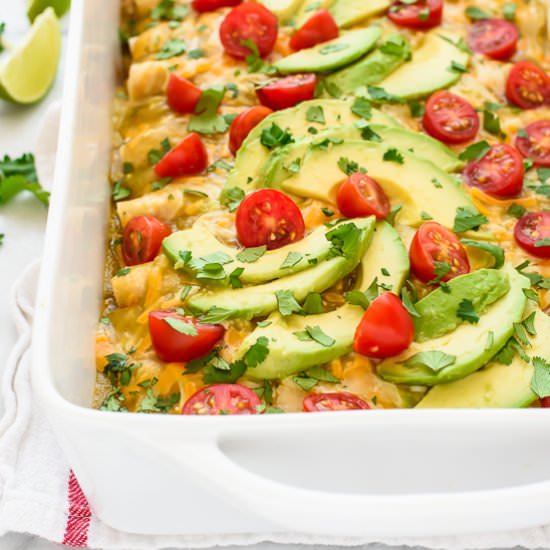 Green Chile Chicken Enchiladas - Recipe photo by wellplated