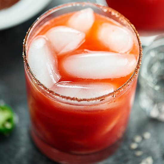 Strawberry Jalapeno Margarita - Recipe photo by showmetheyummy