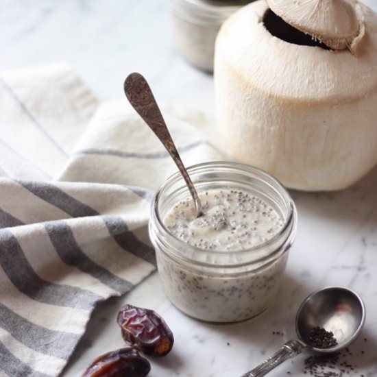 3 Ingredient Coocnut Chia Pudding - Recipe photo by SpunkyCoconut
