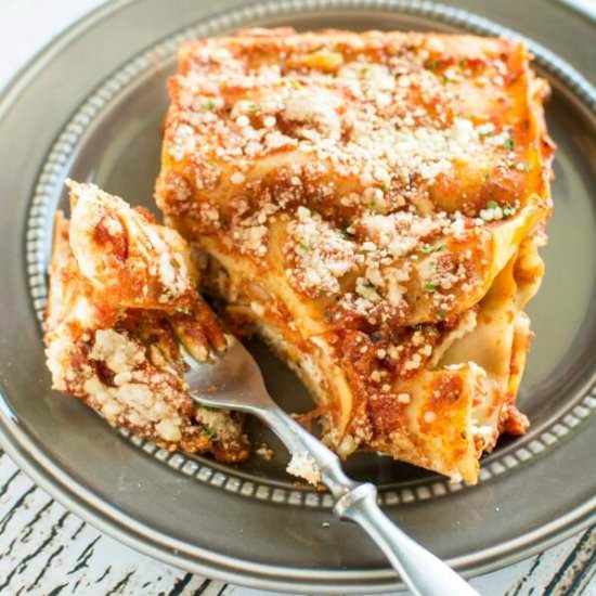 Slow Cooker 3-Ingredient Lasagna - Recipe photo by slowcookergourmet