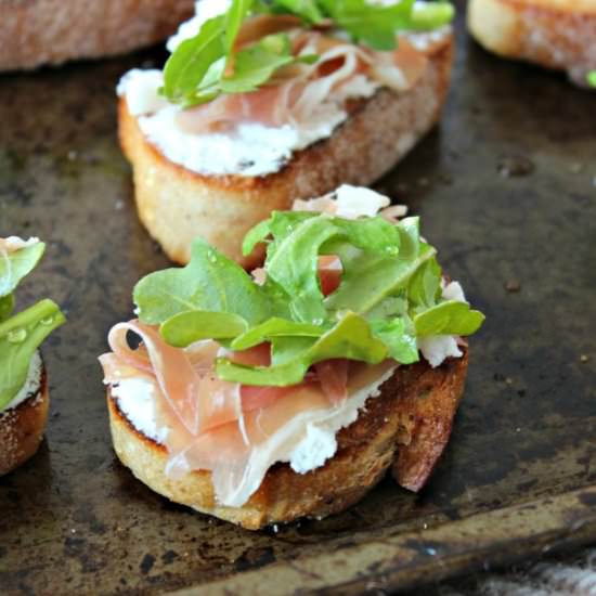 Whipped Goat Cheese Crostini - Recipe photo by the_secret_ingredient_is