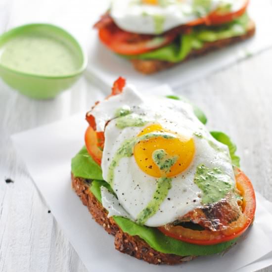 Open Face Green Goddess BLT's - Recipe photo by TheCakeChica