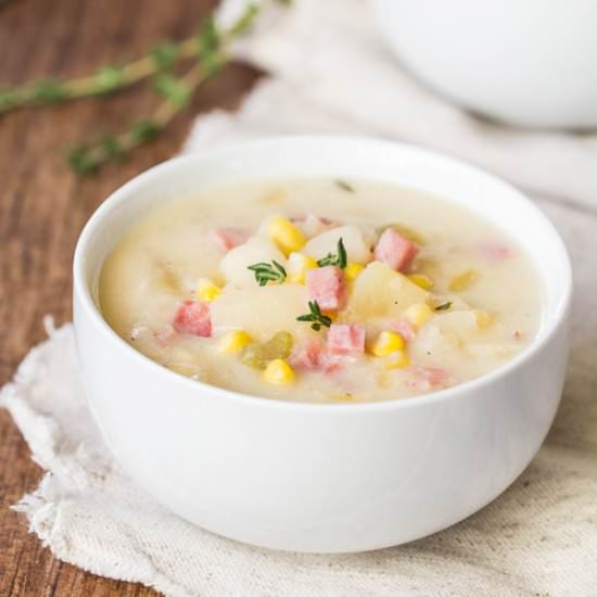 Slow Cooker Ham, Corn & Potato Soup - Recipe photo by Shineshka