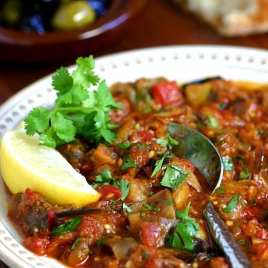 Moroccan Eggplant Salad (Zaalouk) - Recipe photo by landsandflavors