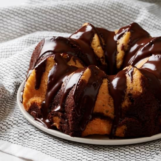 Chocolate & Lemon Marble Bundt Cake - Recipe photo by I bake he shoots