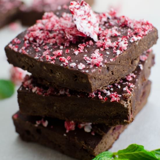 Brownies with Peppermint Bark - Recipe photo by VerasCooking