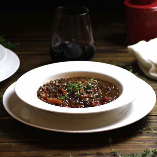 Easy French Lentil Soup (vg,v, gf) - Recipe photo by susanstable
