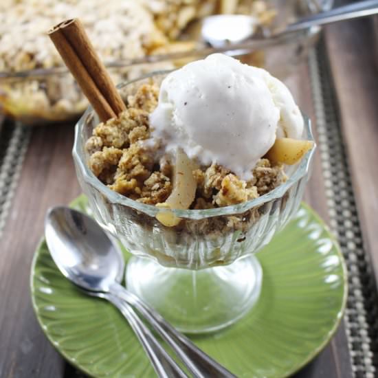 Baked Pear Crisp - Recipe photo by Savvy in the Kitchen
