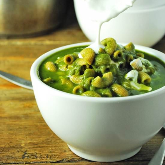 Chard Soup with Pasta - Recipe photo by saboresdemihuerto