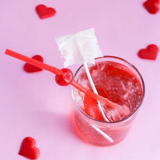 Cupid's Arrow Shirley Temples - Recipe photo by letsmingleblog