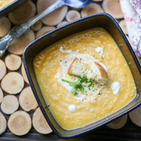 Sweet Potato, Split Pea, and Corn Chowder - Recipe photo by sugarlovespices