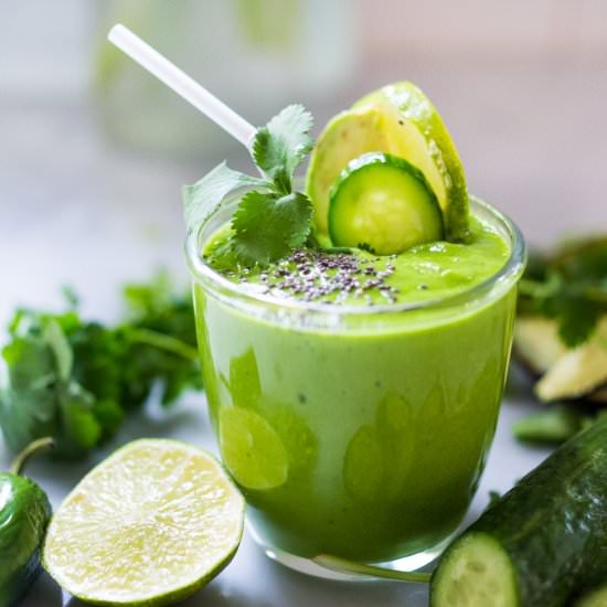 Mexicali Green Smoothie - Recipe photo by Feasting at Home