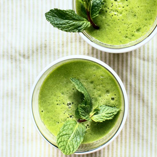 Mint and Green Tea Smoothie - Recipe photo by Kitchen Konfidence
