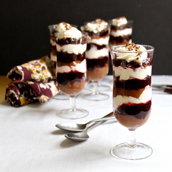 Chocolate Cherry Parfaits - Recipe photo by the good eats co