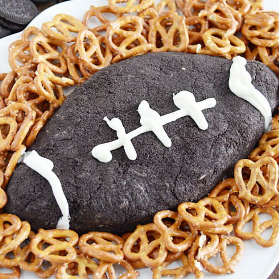 Cookies & Cream Cheese Ball Football - Recipe photo by Something Swanky