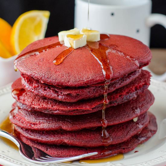 Red Velvet Pancakes - Recipe photo by freshaprilflours