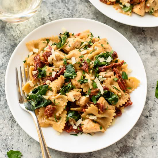 Sun Dried Tomato Pasta - Recipe photo by wellplated
