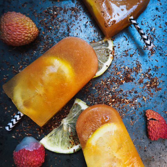 Rooibos tea ice pops - Recipe photo by anettv
