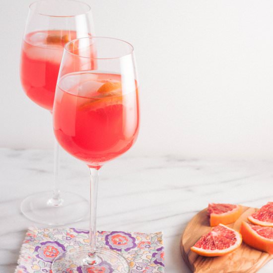 Winter Citrus Blood Orange Sangria - Recipe photo by Summerfield Delight
