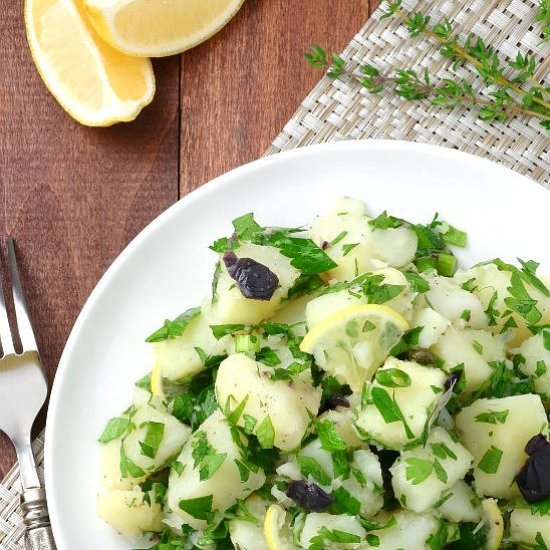 Lemony Potato Salad - Recipe photo by landsandflavors