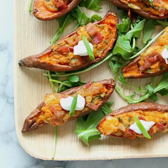 Loaded Sweet Potato Skins - Recipe photo by Marnely Rodriguez