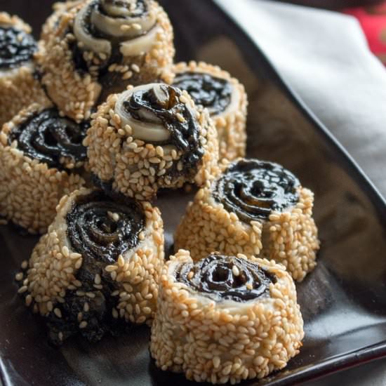 Sesame Spiral Pie Cookies - Recipe photo by Healthy World Cuisine