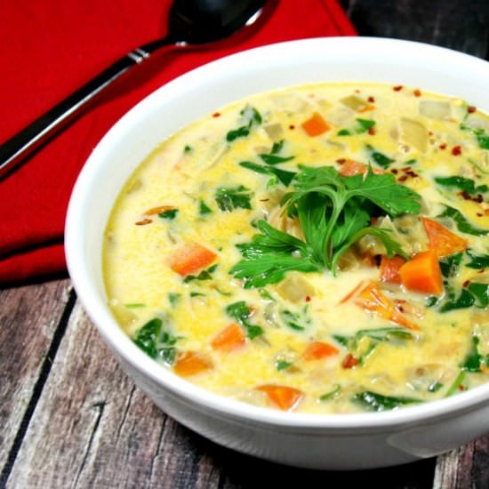 Creamy Vegan Vegetable Minestrone - Recipe photo by thehealthyfamilyandhome