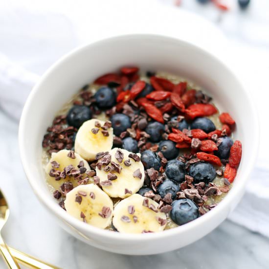 Superfood Quinoa Breakfast Bowls - Recipe photo by balancedberry