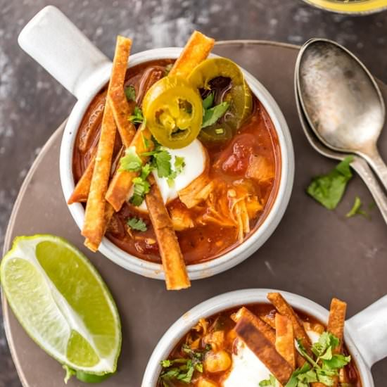 Slow Cooker Chicken Tortilla Soup - Recipe photo by the cookie rookie