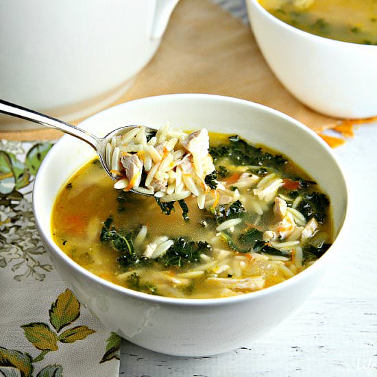 Lemon Chicken Orzo Soup - Recipe photo by DishofDailyLife