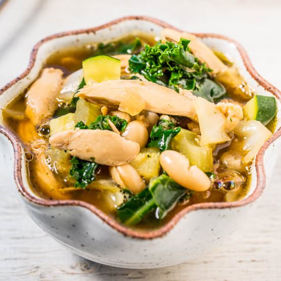 Easy Kale White Bean & Chicken Soup - Recipe photo by Averie